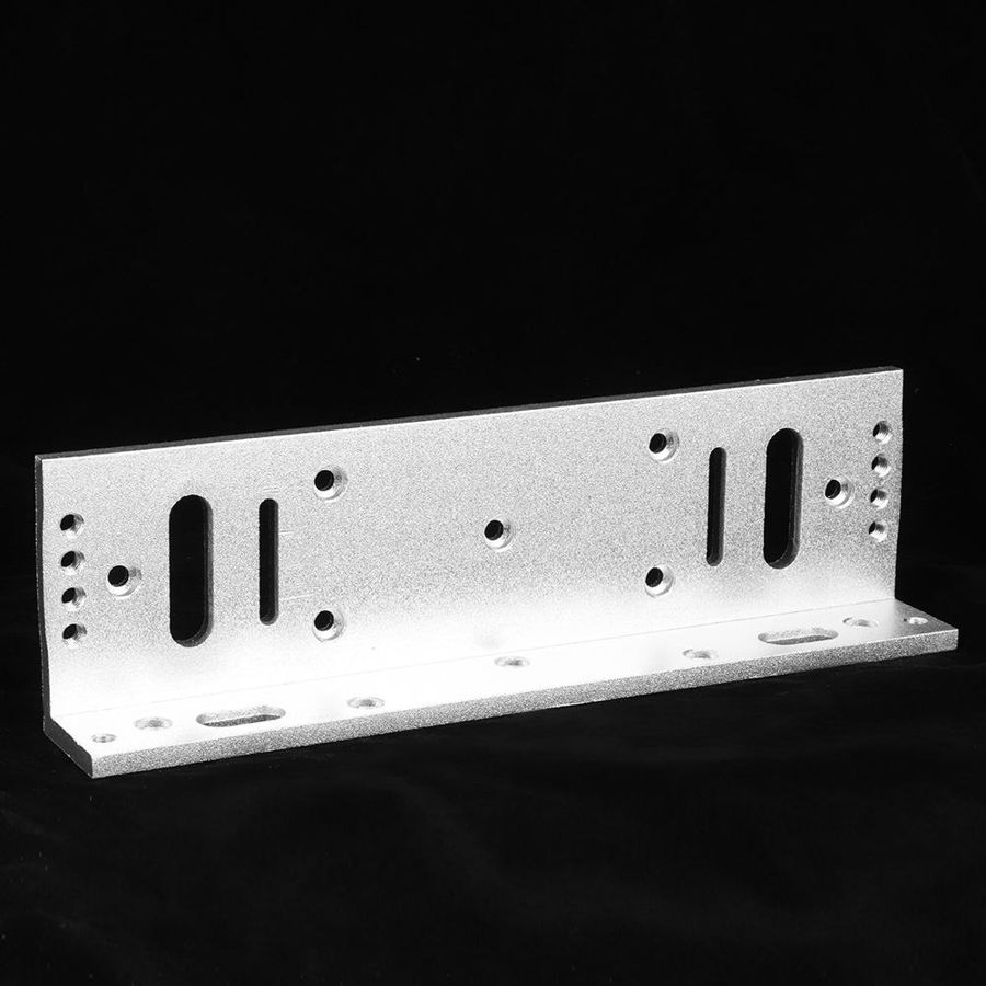 Cerradura para puerta de garaje, cerradura eléctrica para puerta de aleación de aluminio, soporte de montaje en L, soporte para magnético eléctrico