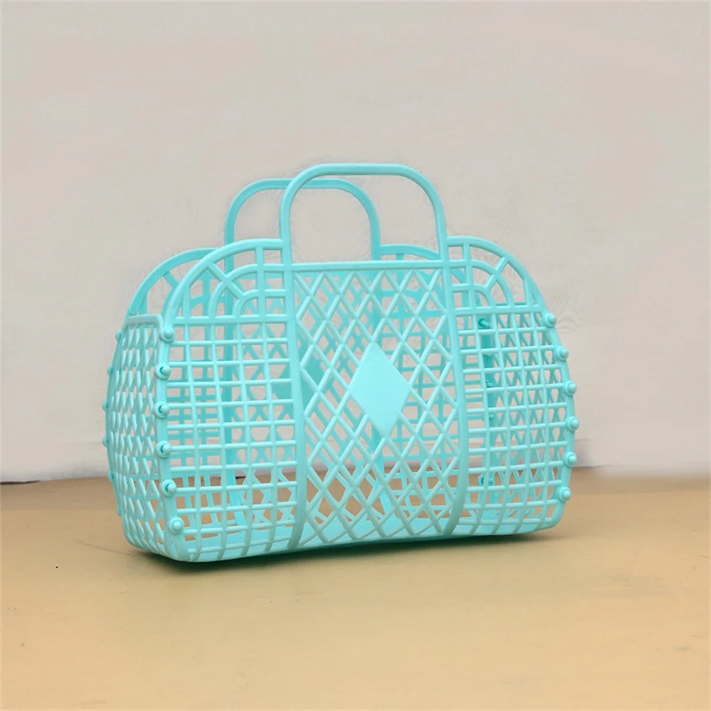 Afneembare douchemand Plastic badmand Badkamer Holle wasopbergmand Winkelmandje Organisatie voor thuisopslag: YELLOW