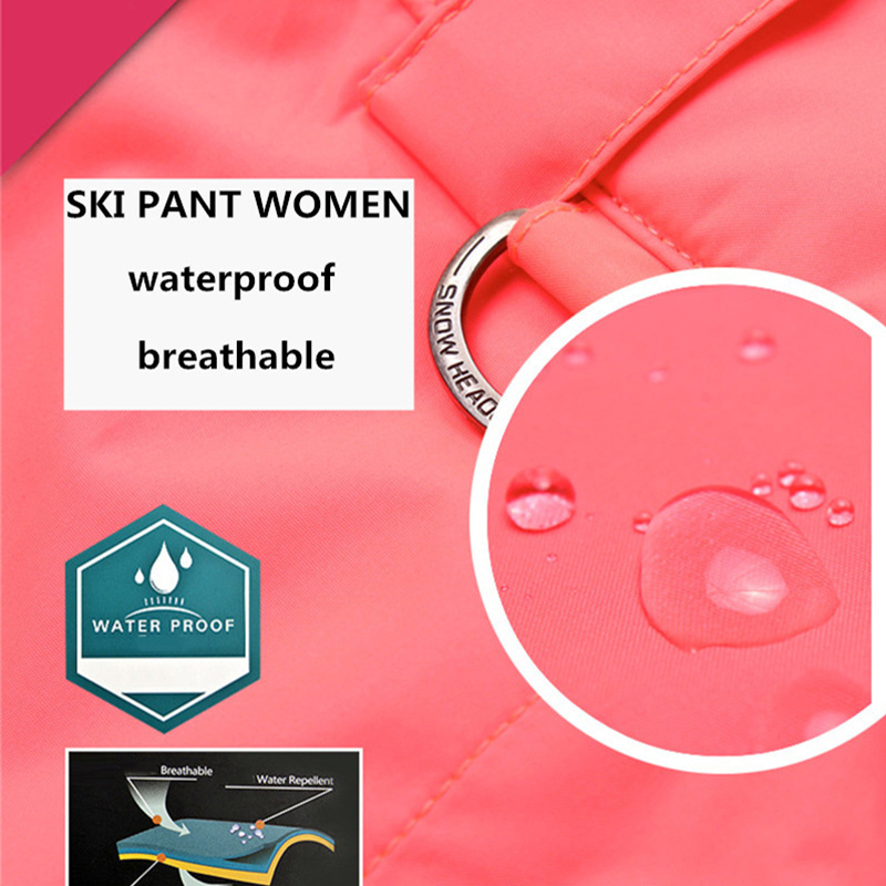 SAENSHING Winter Ski Pant Women Snow Pants waterproof Ski Trousers Women High Waist Strapless Winter female Snowboard Pants