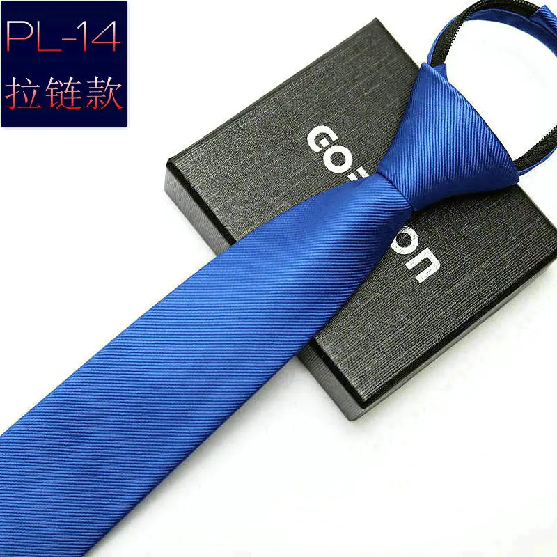 48*6 Cm Mannen Stropdas Bedrijf Formele Kleding Dragen Streep Effen Kleuren Rits Stropdas Voor Mannen slim Skinny Tie: PL-14