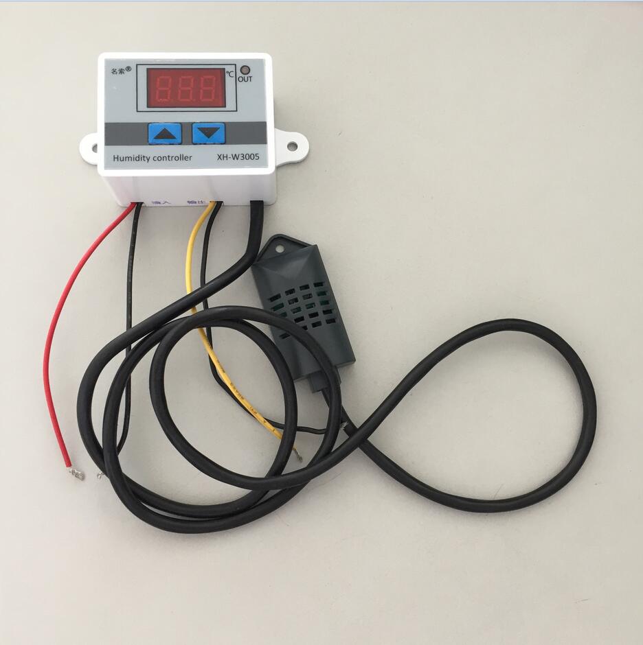 Contrôleur d'humidité numérique ca 220V interrupteur de contrôle d'humidité hygrostat hygromètre SHT20 capteur d'humidité W3005