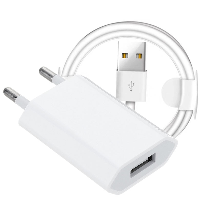USB Kabel für iPhone Xs Max Xr Xs X 8 7 6s plus 5s 2M Schnelle Ladegerät kabel für iPad Air Mini iPod Touch Weiß 5V 1A Wand ladegerät