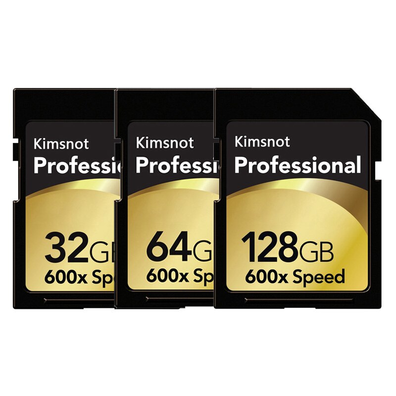 Kimsnot-tarjeta de memoria SDXC de alta velocidad, dispositivo de memoria SD de Clase 10, 16GB, 64GB, 600 GB, 256GB, 90 mb/s, uhs-1For, Canon, Nikon, DSLR, 128x32GB
