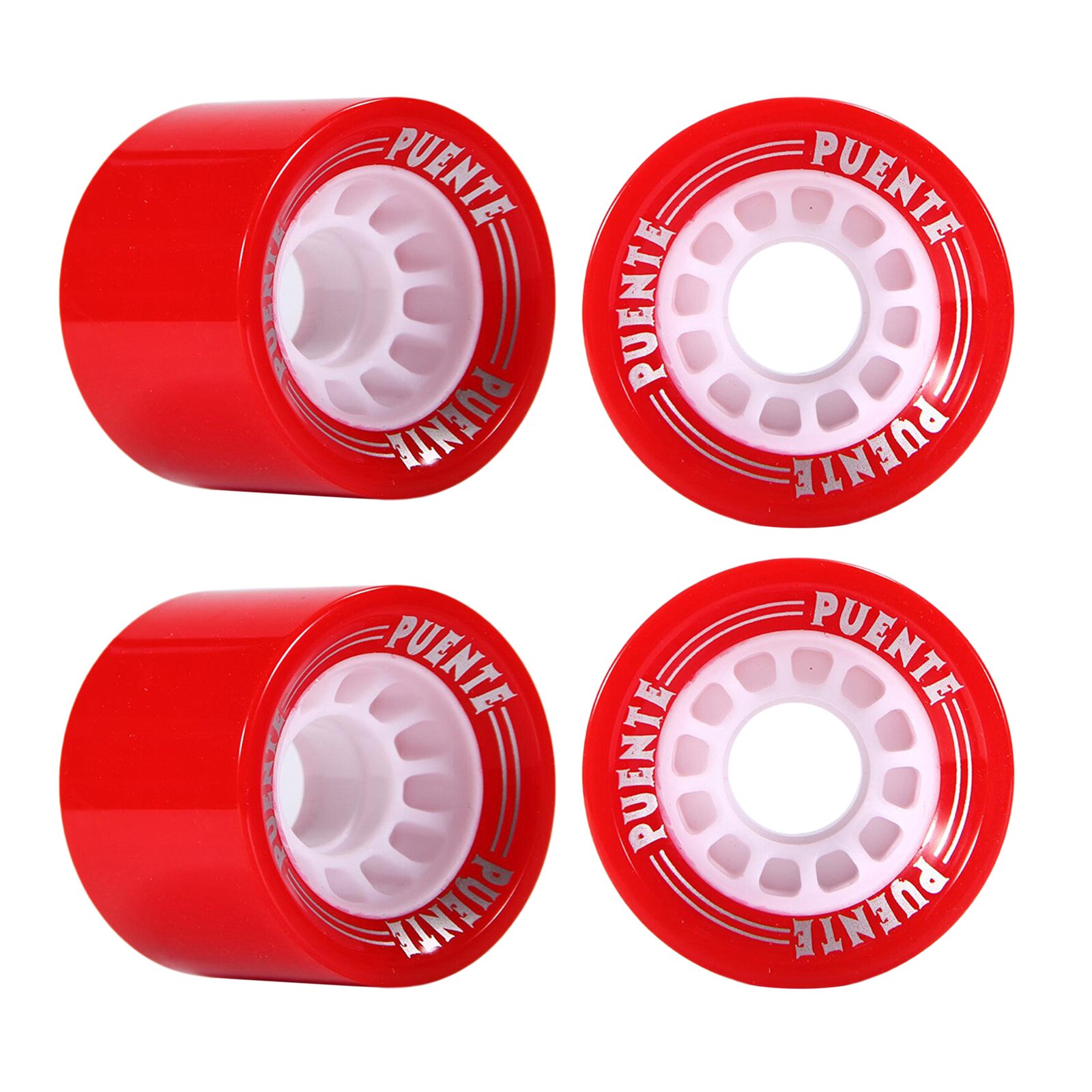 4/Set Skateboard Wheels Cruising Wheel for Long Board Accessories: Red