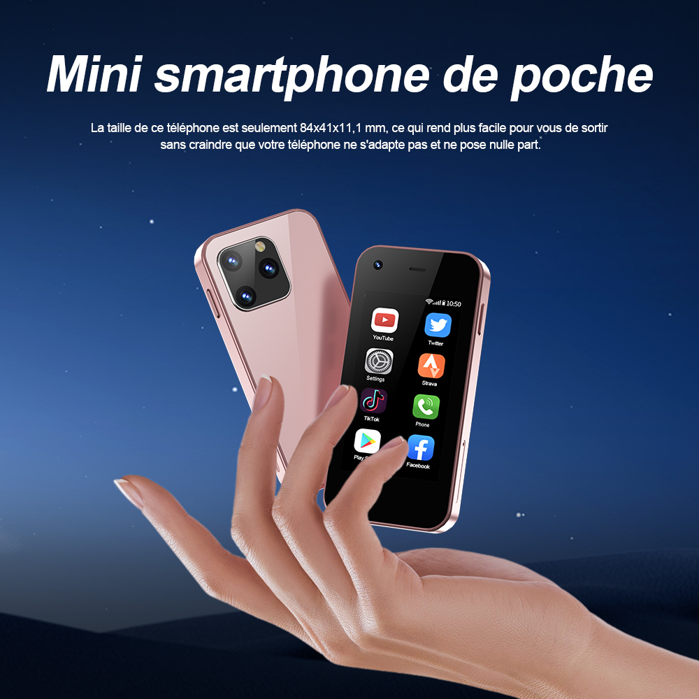 SERVO Mini Smartphone KING5000 Android 9.0 Rete 3G 2 SIM 2GB 16GB WiFi Hotspot Play Store Telecamera HD cromata Telefoni di piccole dimensioni