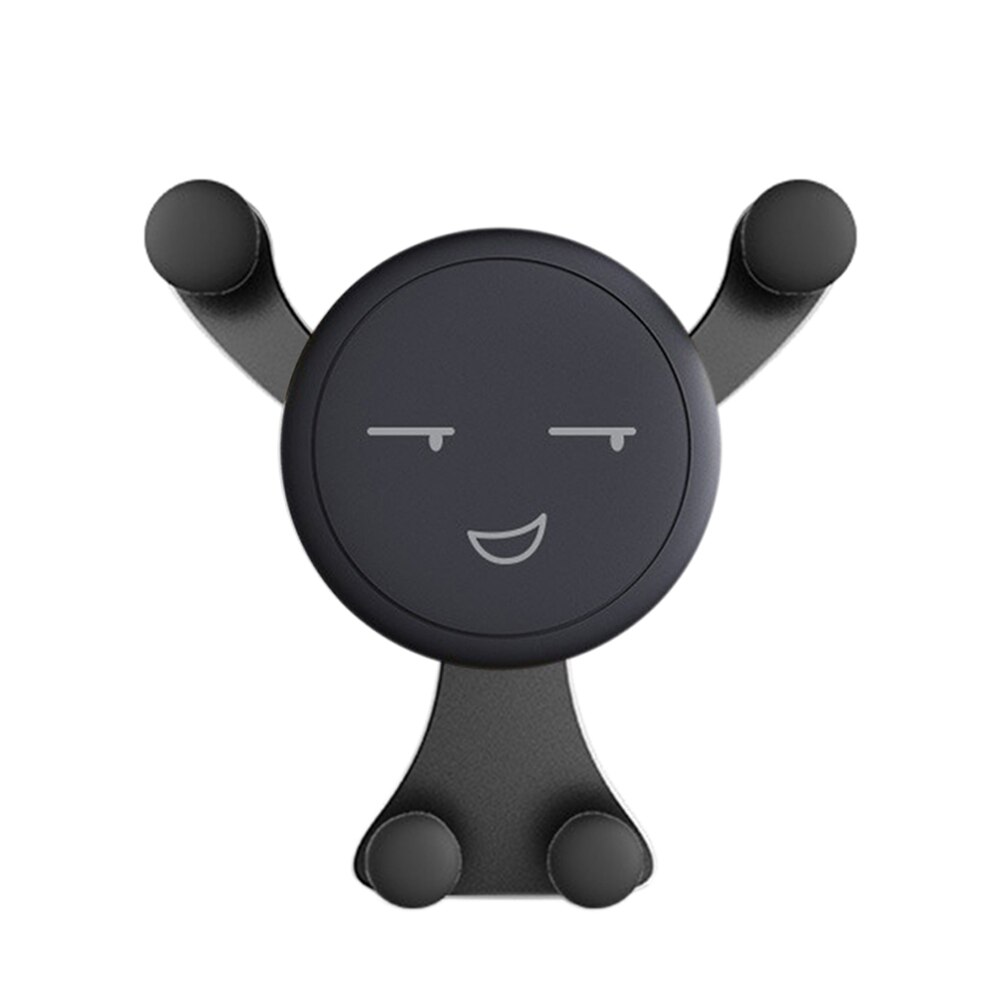 Zwaartekracht auto telefoonhouder universele 4.0-6.0 inch mobiele telefoon auto ventilatierooster houder 360 graden rotatie ondersteuning gps houder in de auto: Grijs