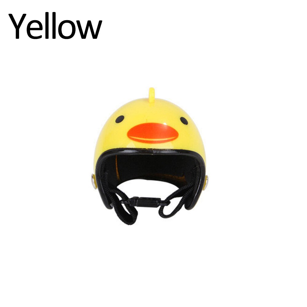Casque de poulet pour petit animal de compagnie, rigide, avec tête d'oiseau, canard, caille, couvre-chef, protection de la tête: yellow