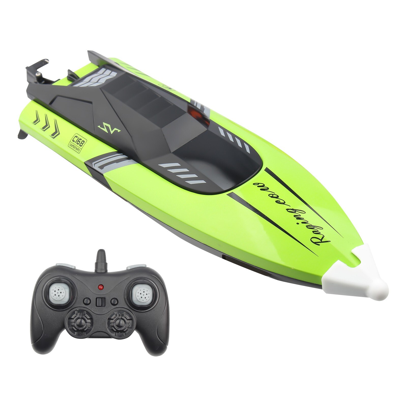 Rc Boats 180 Degree Roll Speedboat C168 Rc Boats High Speed Remote Control 2.4ghz Waterproof Toy For Pools Lakes: B