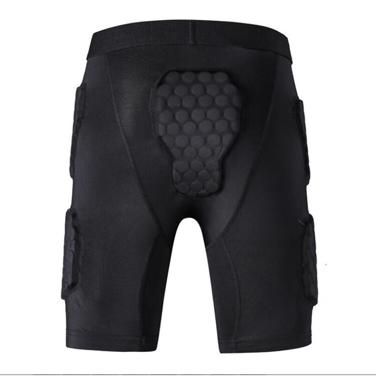 Mens Padded Compression Shorts 5-Pad Football Girdle Hip Thigh Protector from one pc