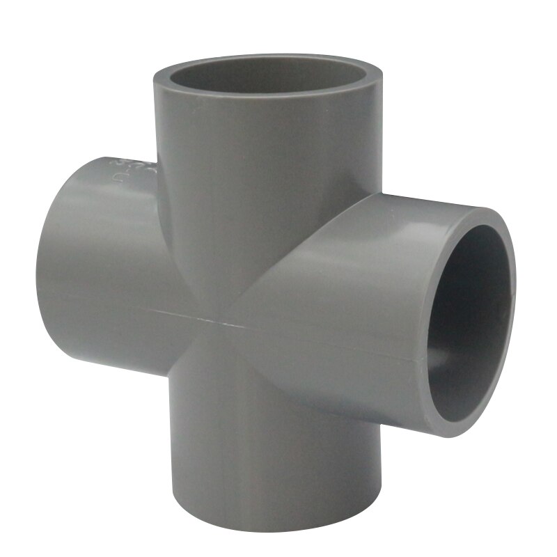 fast grå pvc rørfittings diy rett albue som tee koblinger plast skjøt rør kobling adapter 3/4/5/6 veier: Kryss / Indre dia .20mm