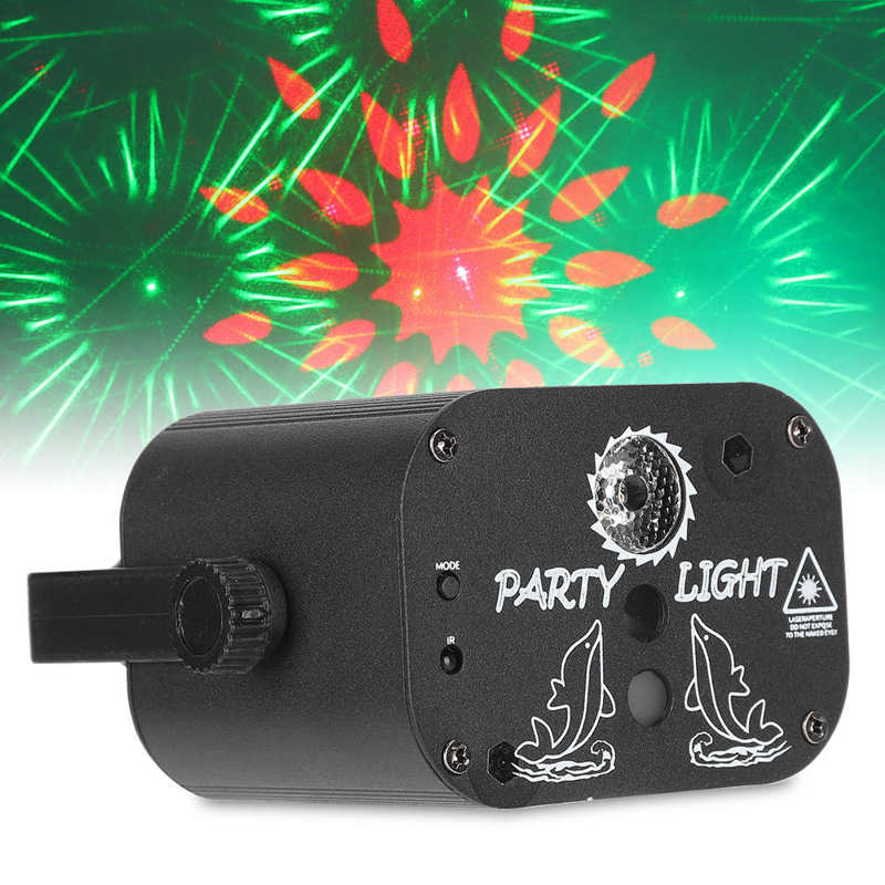 USB Mini 2 Holes Projection Light 60 Patterns Projection Light for Outdoor KTV Party