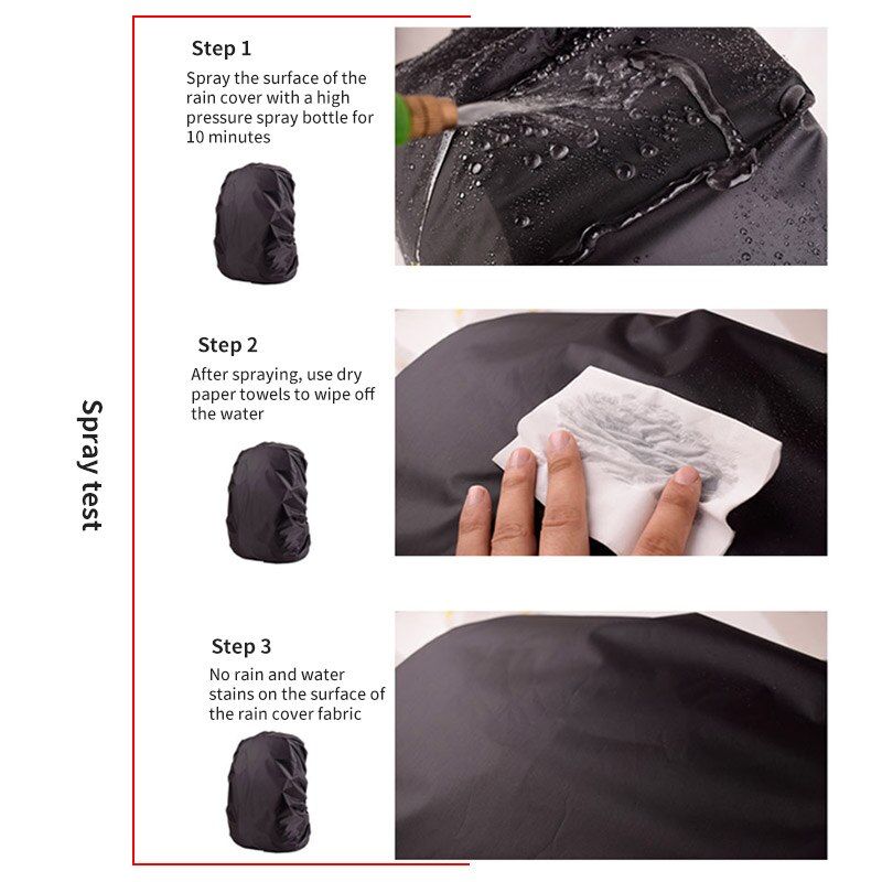 Cubierta de lluvia mochila cubierta de lluvia al aire libre portátil ultraligera bolso de hombro Protector cubierta impermeable para senderismo Camping ciclismo