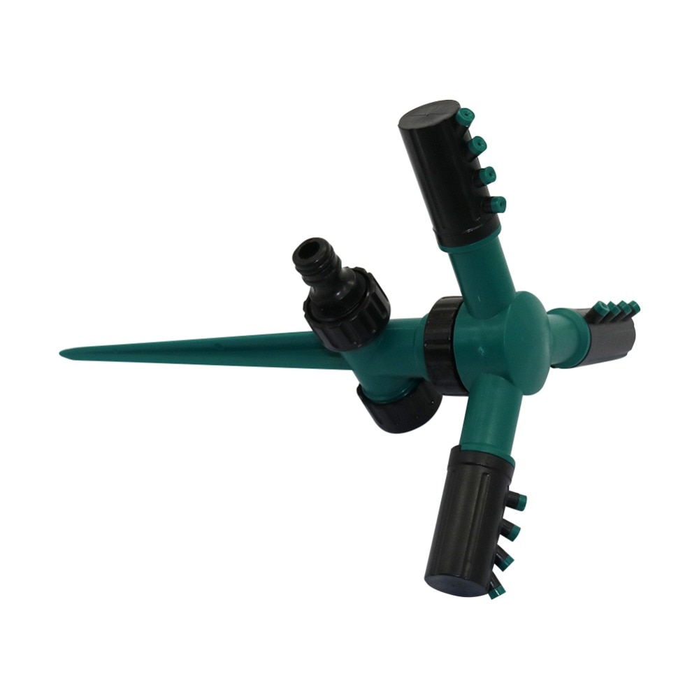 3-head 360 Angles Rotating Sprinkler With Support rod Garden Lawn Automatic Irrigation Watering Systems sprinkler 1 Pc