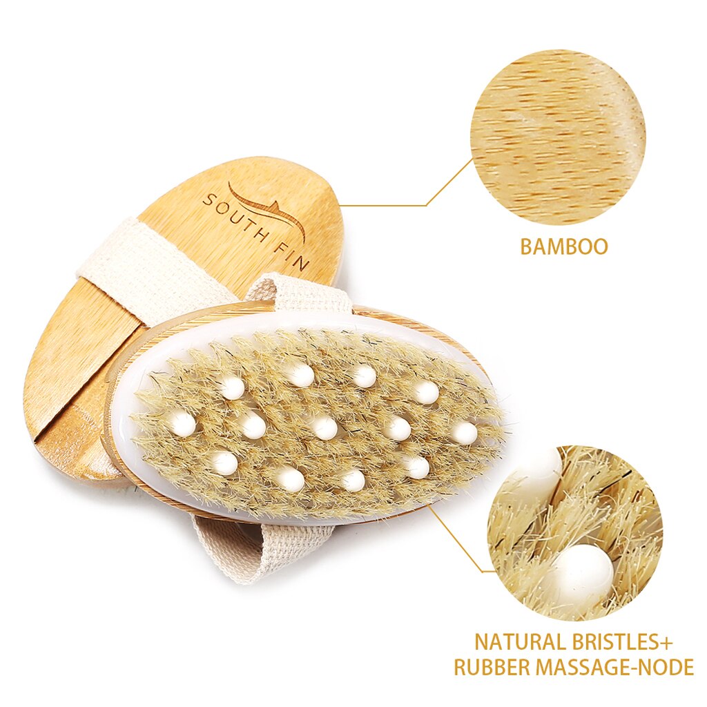 Premium Back Scrubber Bath Body Brush Dry Skin Body Brush Remove Dead Skin & Toxins