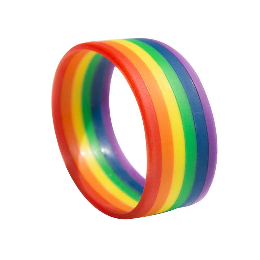 Mannen vrouwen Rainbow Band Siliconen Gay Lesbische Polsband Armband