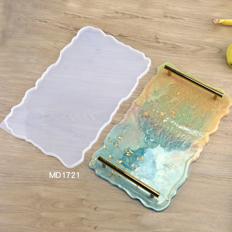 Large Silicone Tray Fluids Artist Mold Irregular Coasters Epoxy Resin Art Supplies Make Your Own Tray Resin Mold CLH@8