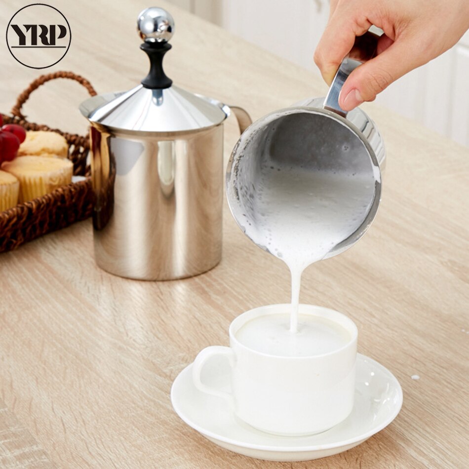 Melkopschuimer 400Ml Roestvrij Staal Koffie Schuim Maker Melk Kannen Frother Melk Creamer Cappuccino Barista Keuken Cappuccino Gereedschappen