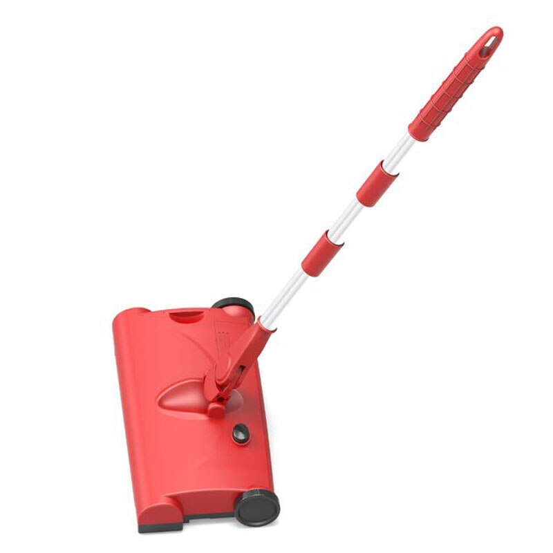 Håndholdt elektrisk moppe trådløs visker usb genopladelig fodafbryder lav støj 3 in 1 støvsuger med 280ml skuffestøvkasse: Rød