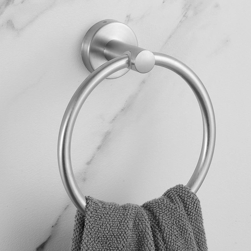 Silver Bathroom Hardware Set 304 Stainless Steel Towel Rack Toilet Paper Holder Liquid Soap Holder Towel Bar Toilet Accessories