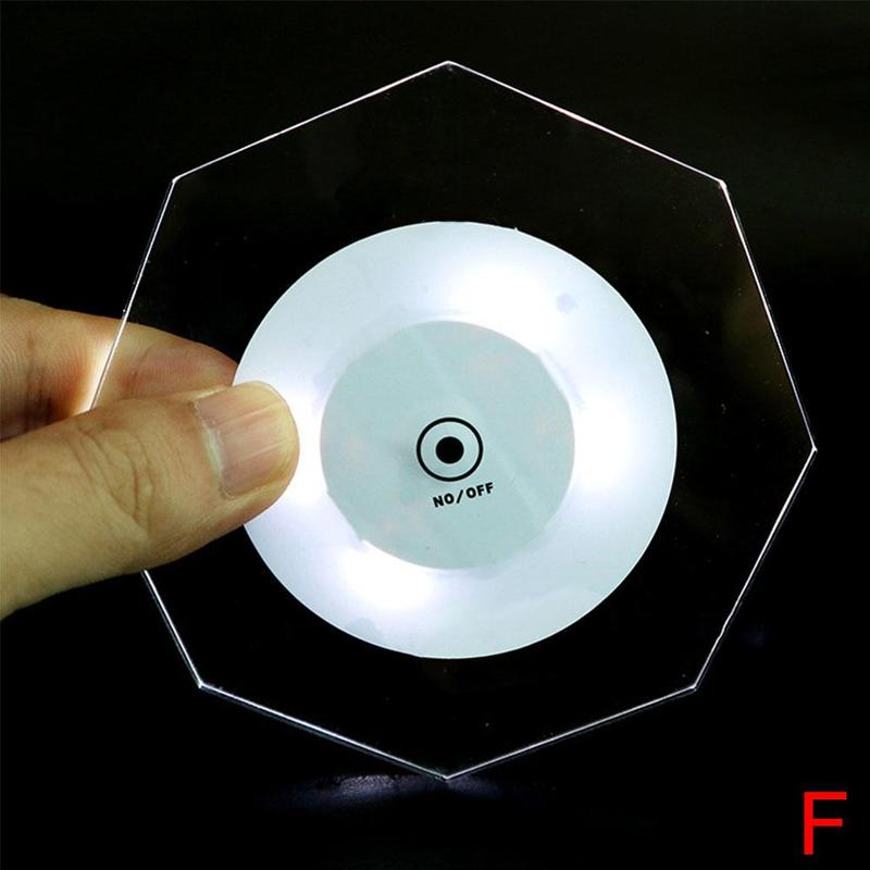 Dessous de verre lumineux LED pour Table à manger, dessous de verre Ultra-fin, napperon lumineux de Table, accessoires de décoration, O0G3: F