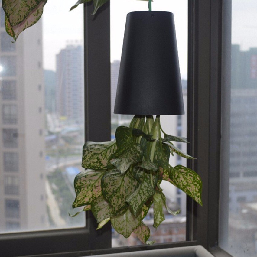 Plant Opknoping Omgekeerde Sky Bloempot Automatisch Sproeisysteem Opknoping Ondersteboven Plastic Familie Tuin Kleine Bloempot