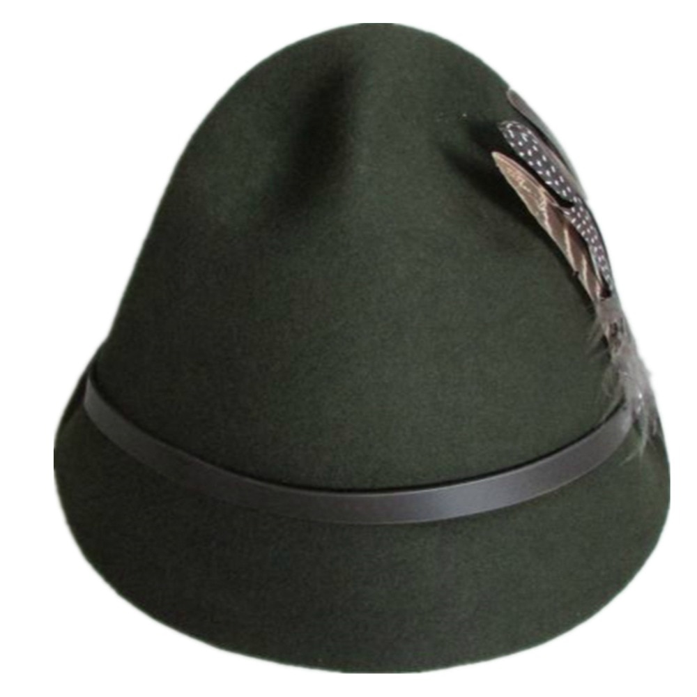 Tyrolean Hat Oktoberfest Wool Bavarian Alpine Felt Hat Chapeau Hat