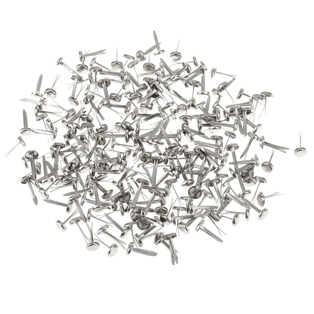 Ronde kop gespleten pinnen metalen brads papieren bevestigingen voor scrapbooking papier ambachtelijke kantoorbenodigdheden 200 stuks (goud