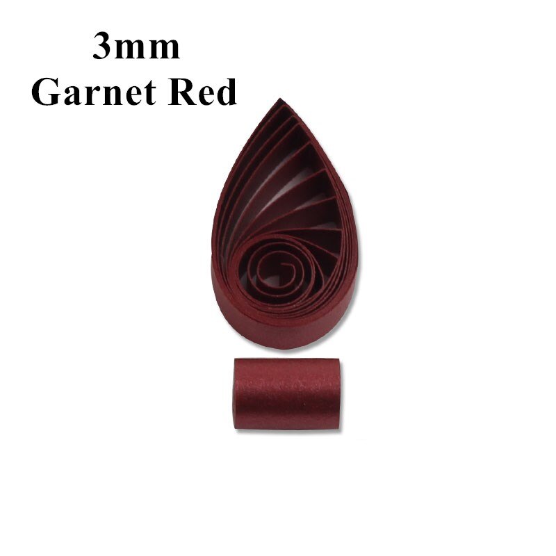 3mm Metallic Schimmer Perlglanz Papier Quilling Papier Streifen Handgemachte Farbe Papier 60 teile/beutel 54cm Lange für Kunst handwerk DIY: Garnet