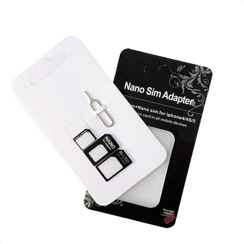 2Pcs 4 In1 Sim-kaart Adapter Voor Iphone 5 Nano Sim Adapter Set Sim-kaart Full Sim Card Adapter voor Telefoon Droshipping