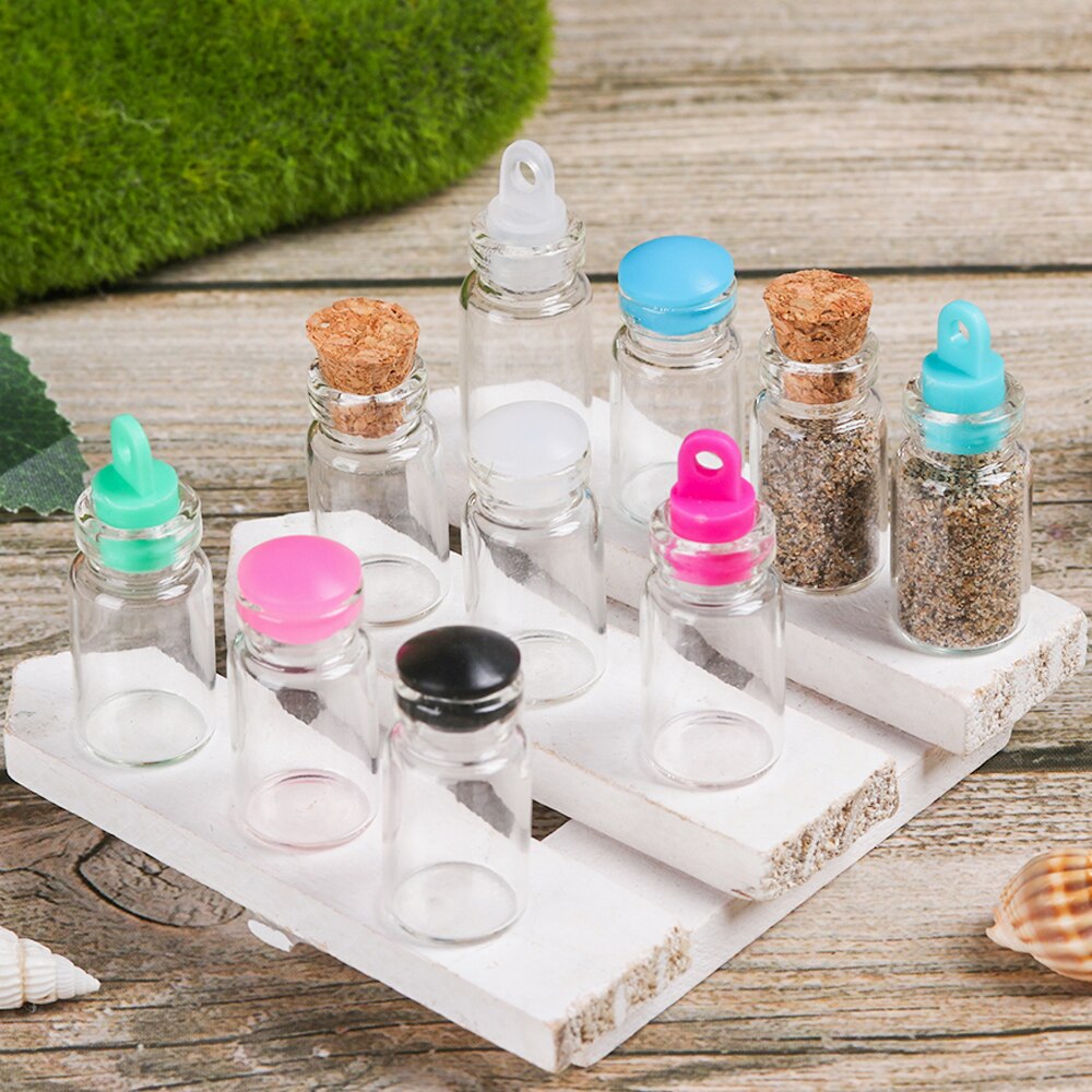 10Pcs 12X24Mm Kleine Drift Fles Glazen Potten Decoratie Diy Containers Mini Bericht Flesjes Ornamenten Kurk home Decor