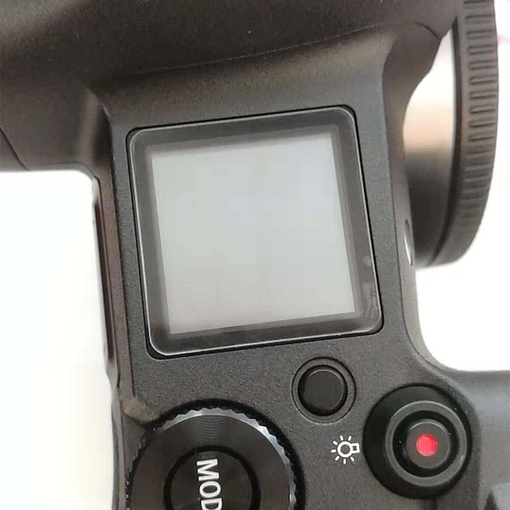 Selvklebende herdet glass hoved lcd + topp info skulder skjermbeskytter dekselbeskytter til kanon eos  r5 speilløst kamera