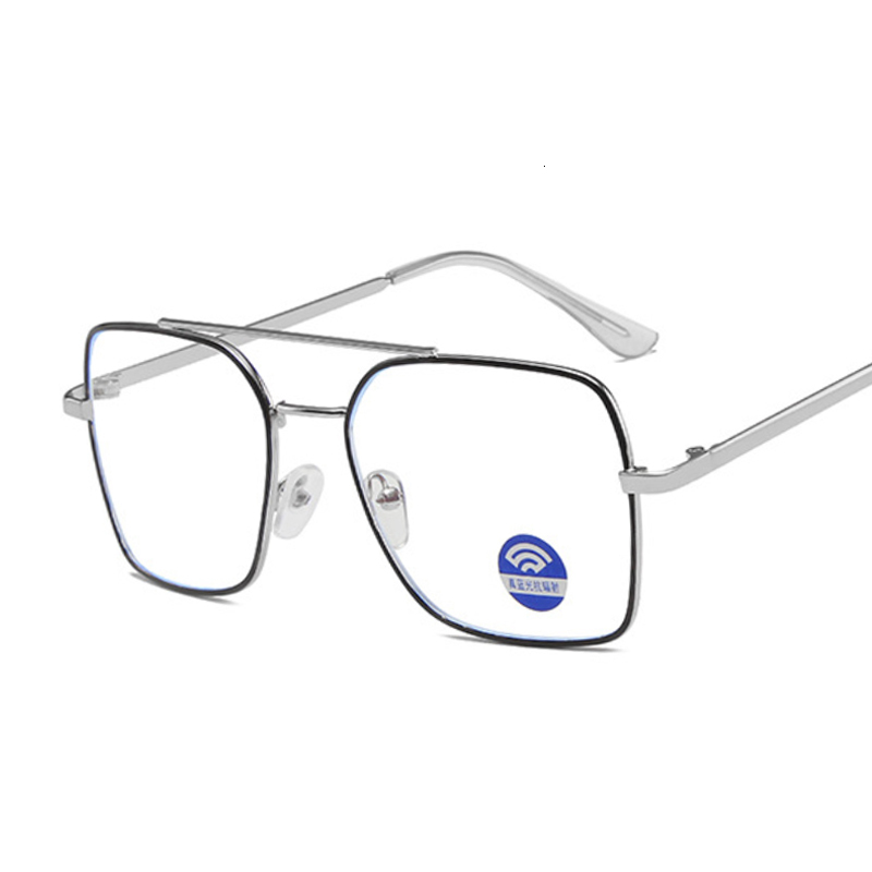 Anti Blue Square Computer Glasses Men Blue Light Coating Gaming Glasses For Computer Protection Eye Retro Spectacles Women