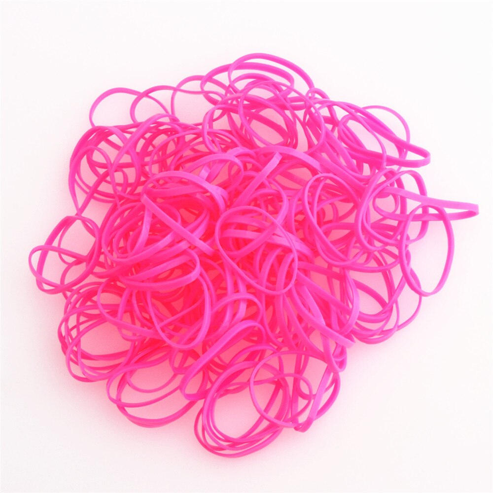 901 Pink Rubber Band Elastic Rope Women Girls child Tie Hair Styling Tools Students School Supplies