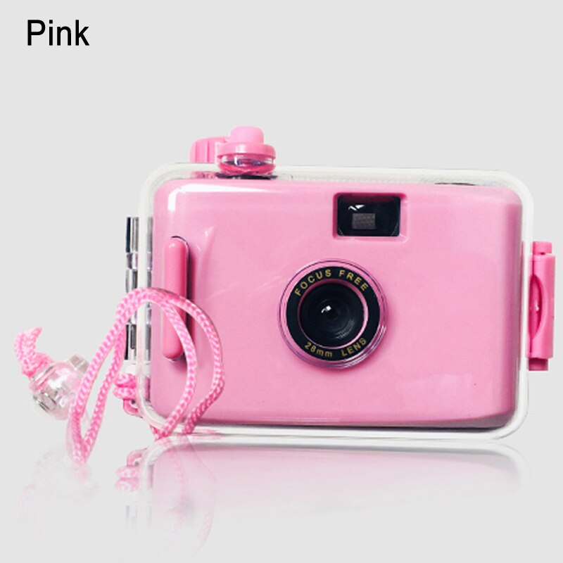 KOMERY Newest Film Camera Good Children's Camera No Need Battery Required Underwater Waterproof Cute Kid’s Camera: Pink / Camera with Film