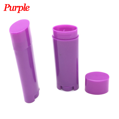 Tubos de bálsamo labial vacíos, 100 unidades, 4,5g/0,15 oz, tubos planos ovalados, envases de lápiz labial, tubo cosmético DIY, botella multicolor: 100PCS Purple