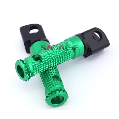 Reposapiés delanteros para motocicleta, pedales para moto KAWASAKI Z900 Z650 VERSYS-X 300 250 KLZ 1000 KLE 650 VERSYS NINJA H2: Green