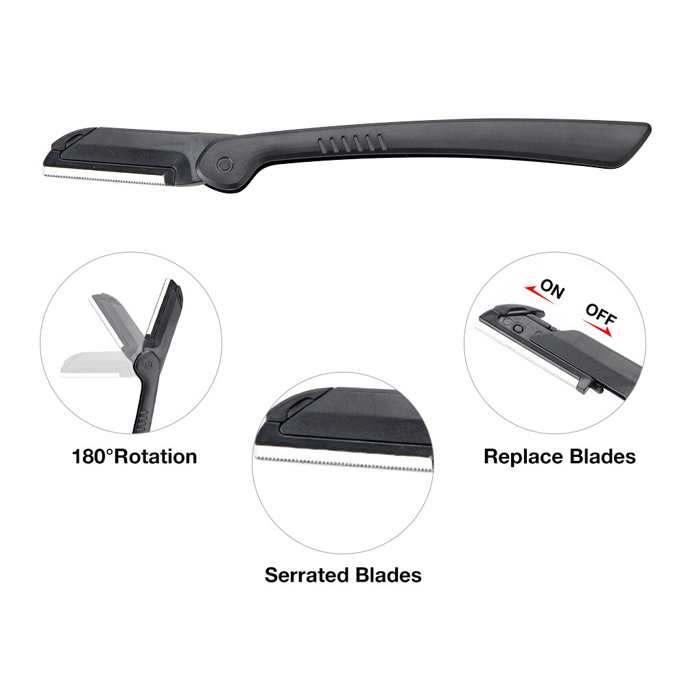 9 PIÈCES Rasoir De Sourcils Sourcil Rasoir Kit Sourcil Ciseaux Peigne À Sourcils Rasoir Pour Le visage Rasoir Cils Brosse À Cils