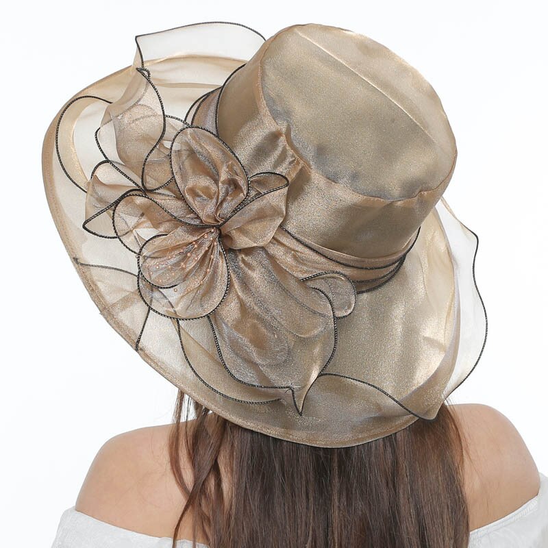 Lady Derby Jurk Kerk Cloche Hoed Boog Emmer Bruiloft Bolhoeden Derby Hoed voor Vrouwen Brede Rand Fedora Formele Kentucky