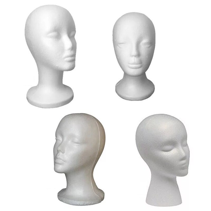 Foam Mannequin Head Hat And Wig Glasses Props Display Female Male Dummy Head Model Clothes Shop Adult Models Exhibition