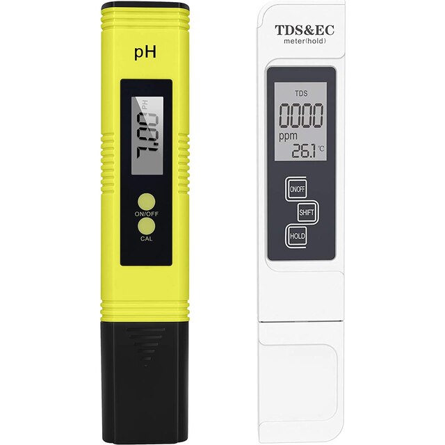 Ph Meter Tds Ec Meter 0.05ph Hoge Nauwkeurigheid Pen Type ± 2% Uitlezing Nauwkeurigheid 3-In-1 Tds ec Temperatuur Meter Hydrocultuur &amp; Aquarium: pH and TDS EC Meter