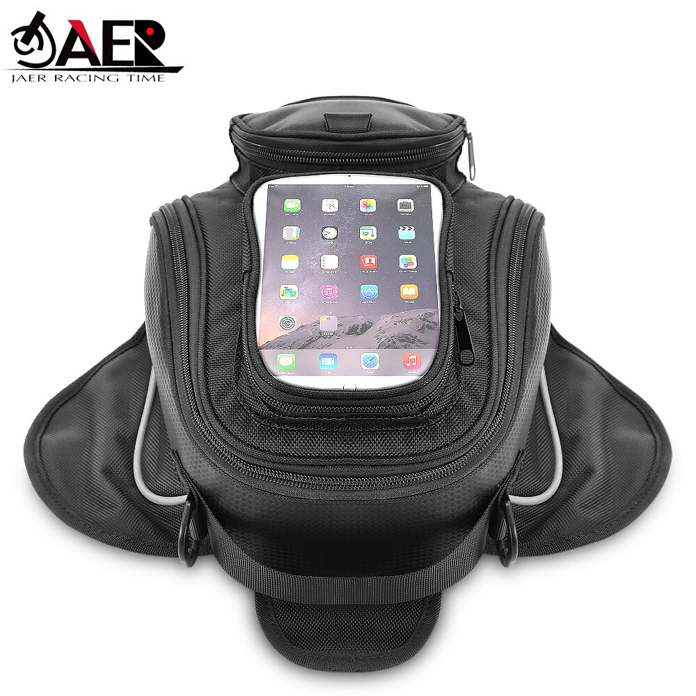 100%  tanktassen voor motorfietsen met groot zichtvenster voor iphone samsung mobiele telefoon navigatie moto olie benzine tanktassen rugzak