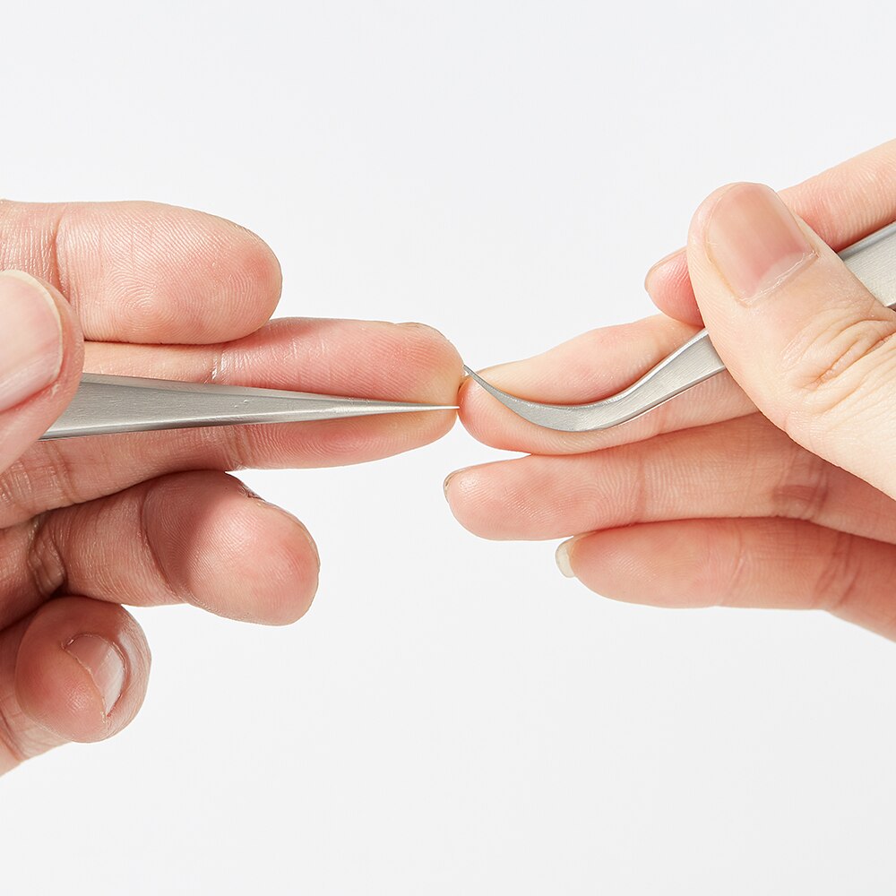 Pinzas de belleza para extensión de pestañas, herramientas de maquillaje de precisión, pinzas para pestañas, juego de injerto de pestañas 6A-SA