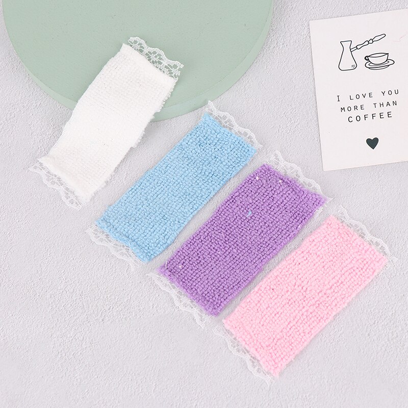 1/12 Mini Bathroom Hand Towel Model Toys Dollhouse Miniature Accessories Diy Furniture Toy