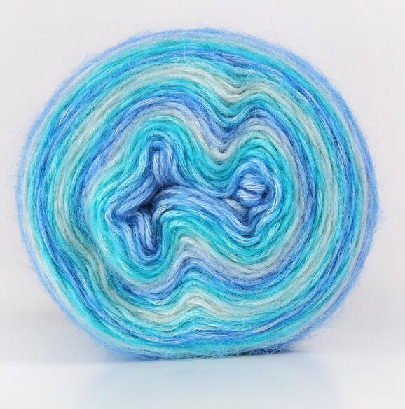 Wool Mohair Yarn Crochet Hand Knitting Soft Segment Dyed Plush Fine Yarn Cotton Angola Amorous Colourful Thread: 04