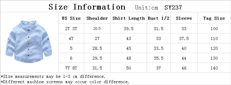 Kimocat Baby Boy Girl Shirt Long Sleeve Spring Autumn Gentleman Striped Cotton Chinese-style Collar Boy's Shirt Children Blusas