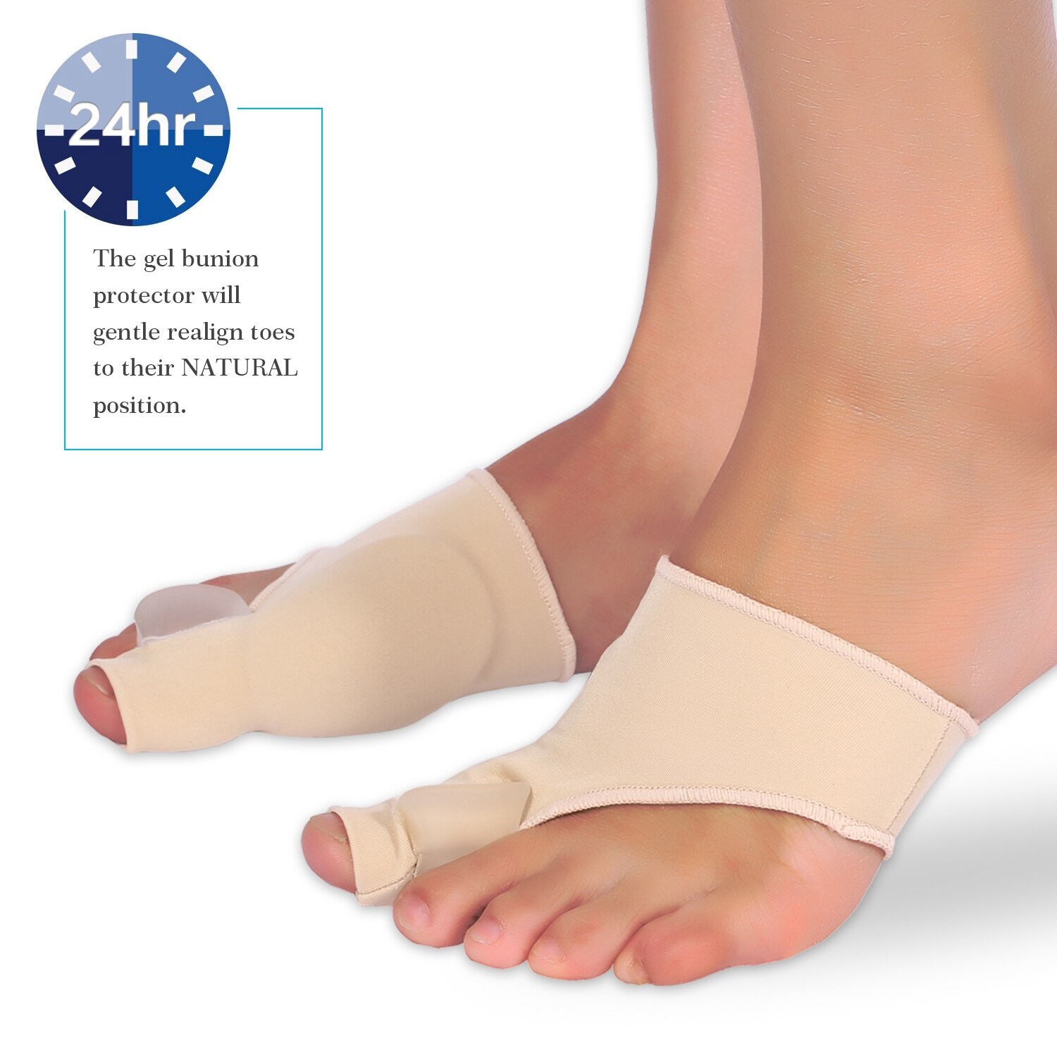 1 paire léger mince Valgus Hallux Varus séparateur d'orteils lisseurs taille unique désodorisant antibactérien convient à la plupart des pieds