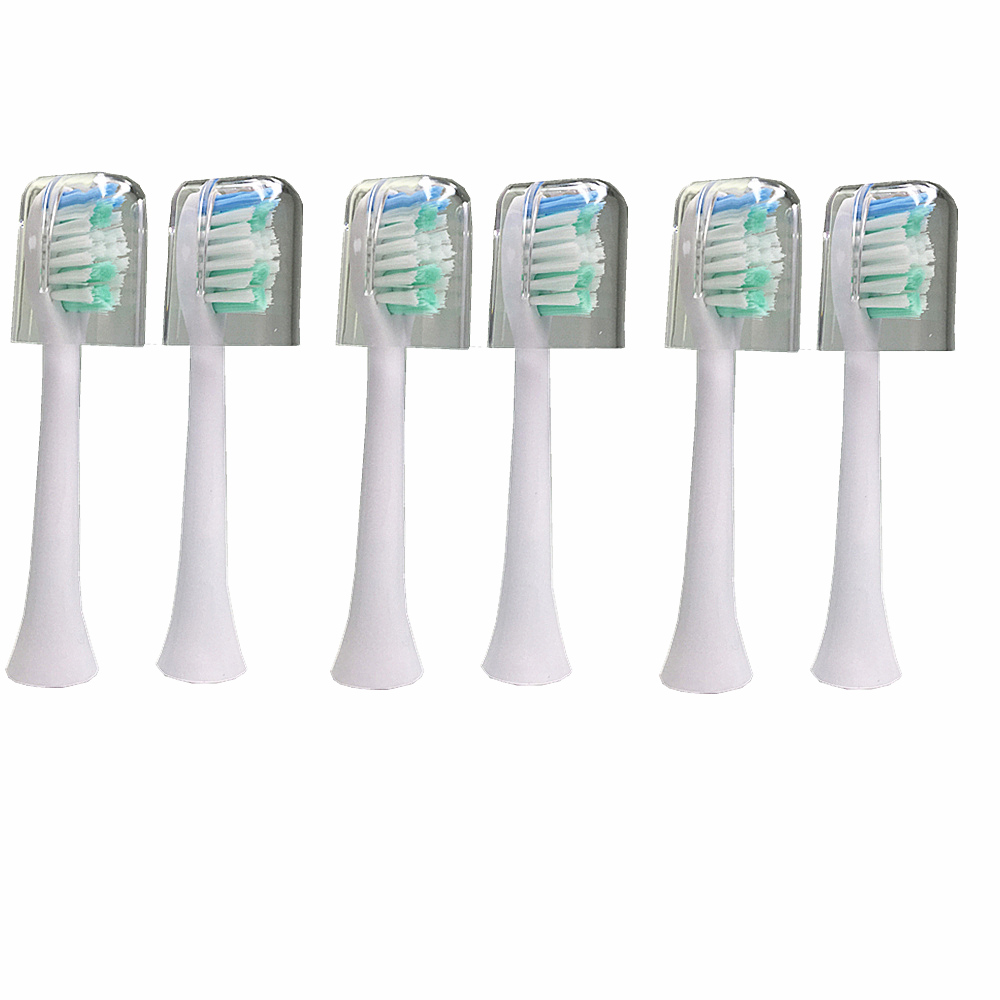 s100 toothbrush heads alfawise s100/S200 Replacement Toothbrush heads 1x 2x 3x pack: 6 pcs white