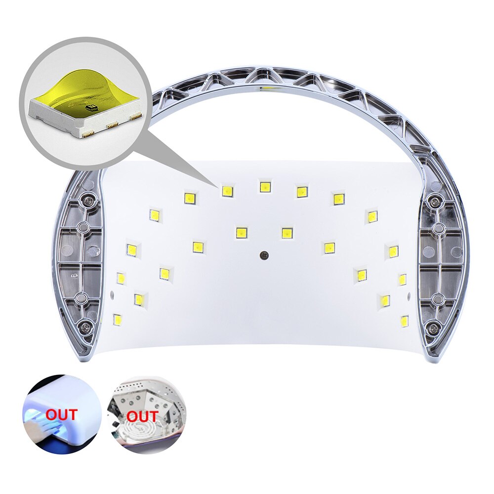 Lámpara inteligente SUNUV SUN6, lámpara para LED UV de uñas, secador, base metálica, temporizador LCD, multicolores para curado, Gel UV, polaco, herramientas de arte de uñas