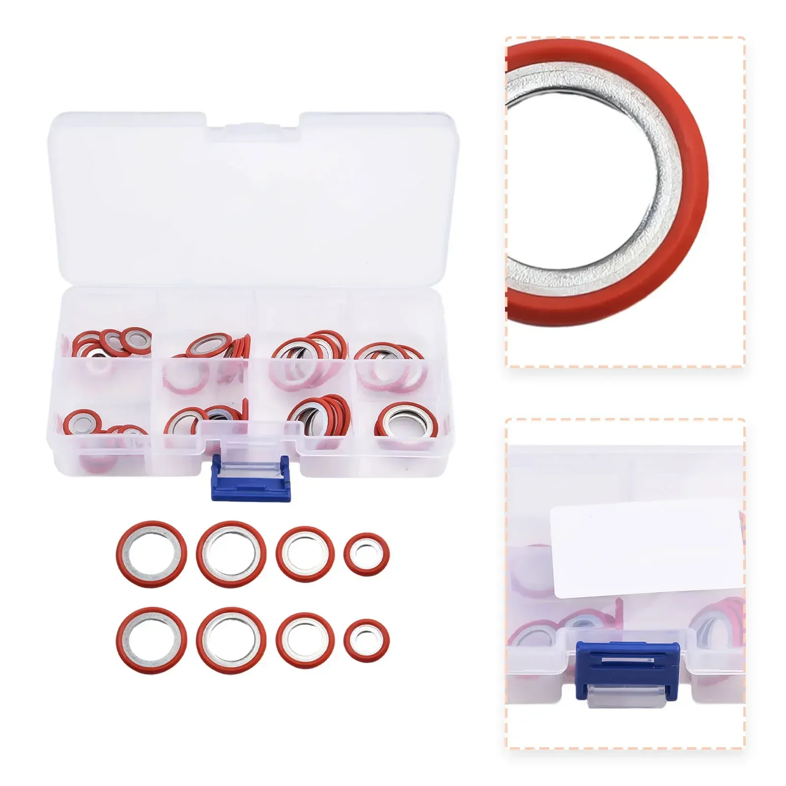 Durability Car Air Conditioning Compressor Gasket Durability Red Washers Car Air Conditioning Compressor Gasket Combination Set
