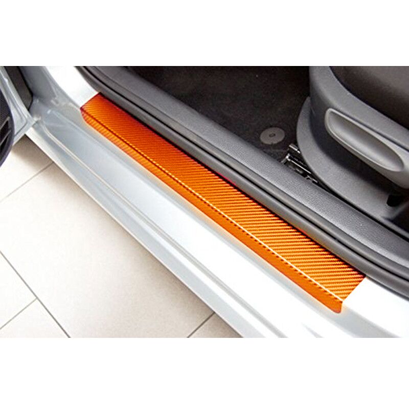 4 Uds accesorios para Fiat 500 500C Placa de puerta Umbral de puerta placa del desgaste pegatina de coches Auto-estilo